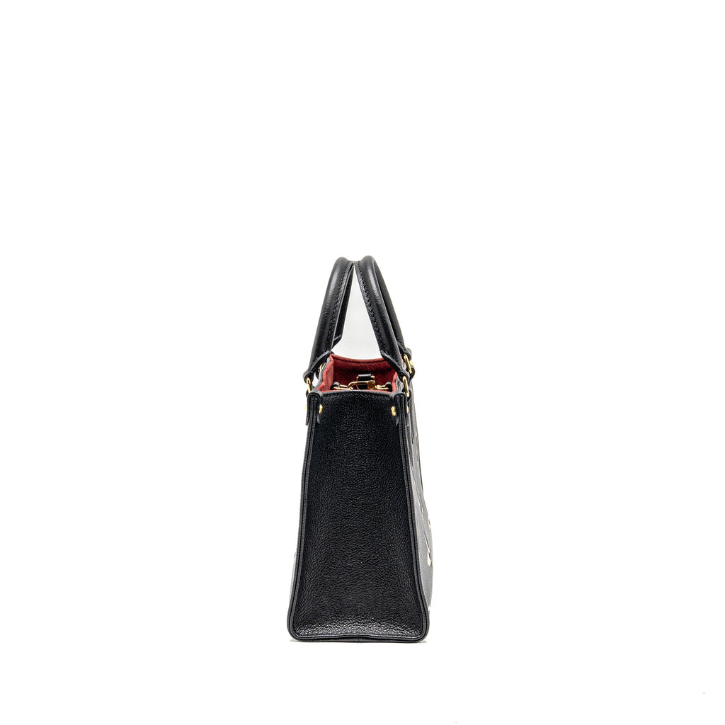 LOUIS VUITTON ONTHEGO BB BICOLOUR MONOGRAM EMPREINTE LEATHER BLACK/BEIGE GHW
