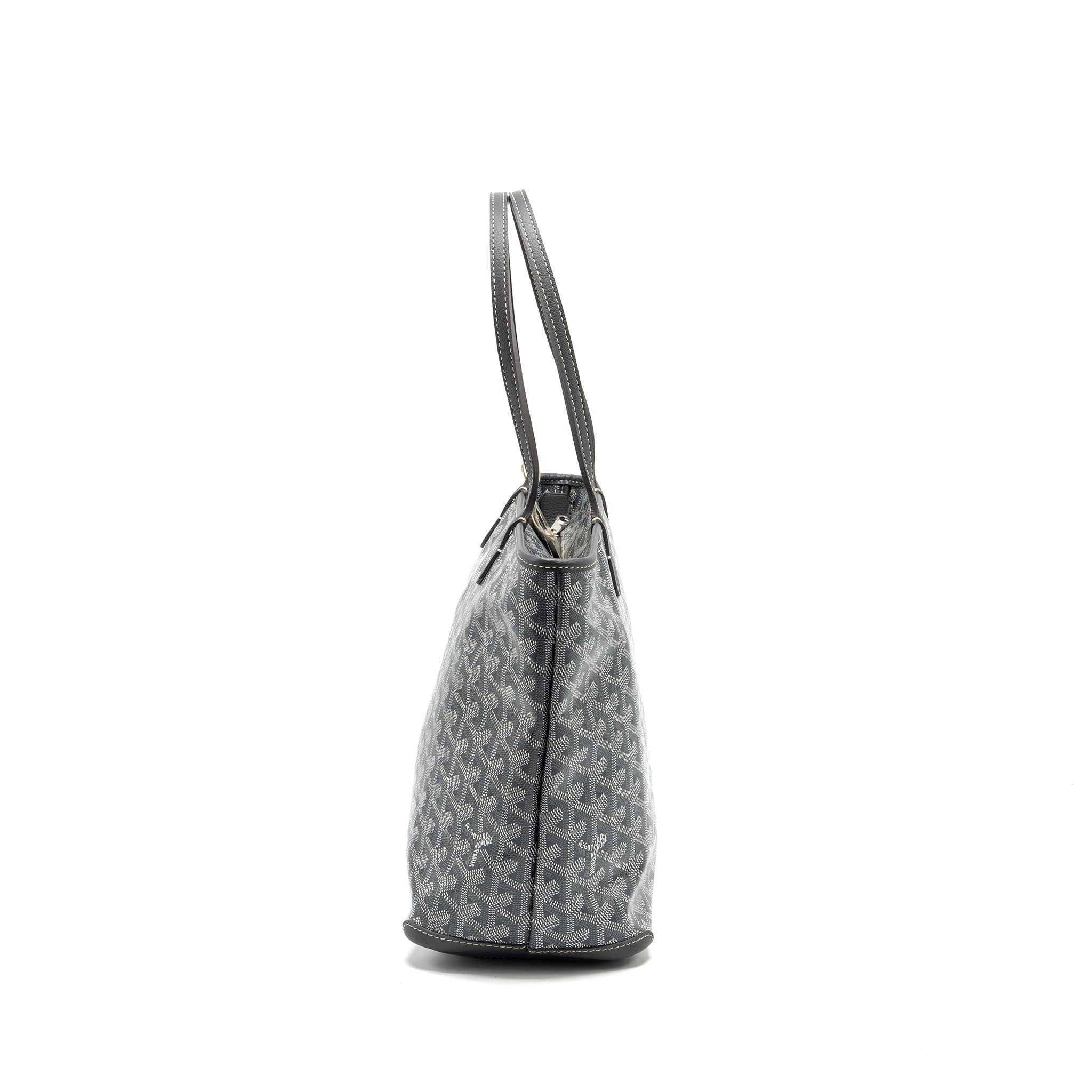 GOYARD ARTOIS TOTE BAG GOYARDLINE CANVAS/CALFSKIN GREY SHW