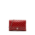 CHANEL TIMELESS FLAP CLUTCH CHAIN BAG CAVIAR RED SHW