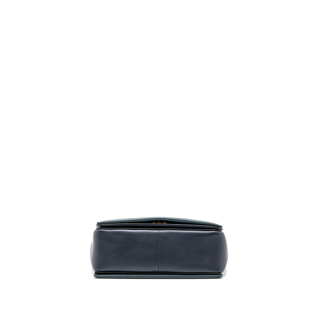 CELINE FRAME BAG CALFSKIN DARK GREEN/ DARK BLUE GHW