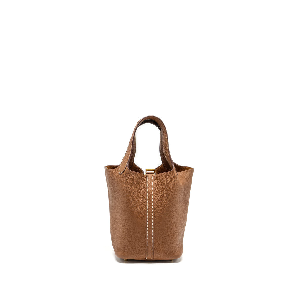 HERMES PICOTIN 18 LOCK BAG TAURILLON MAURICE GOLD GHW
