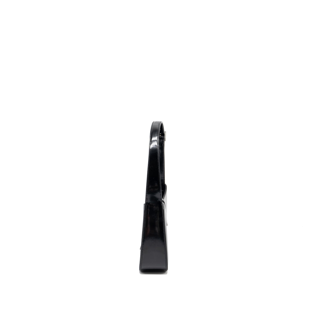 SAINT LAURENT LE 5 A 7 SHINY CALFSKIN BLACK SHW
