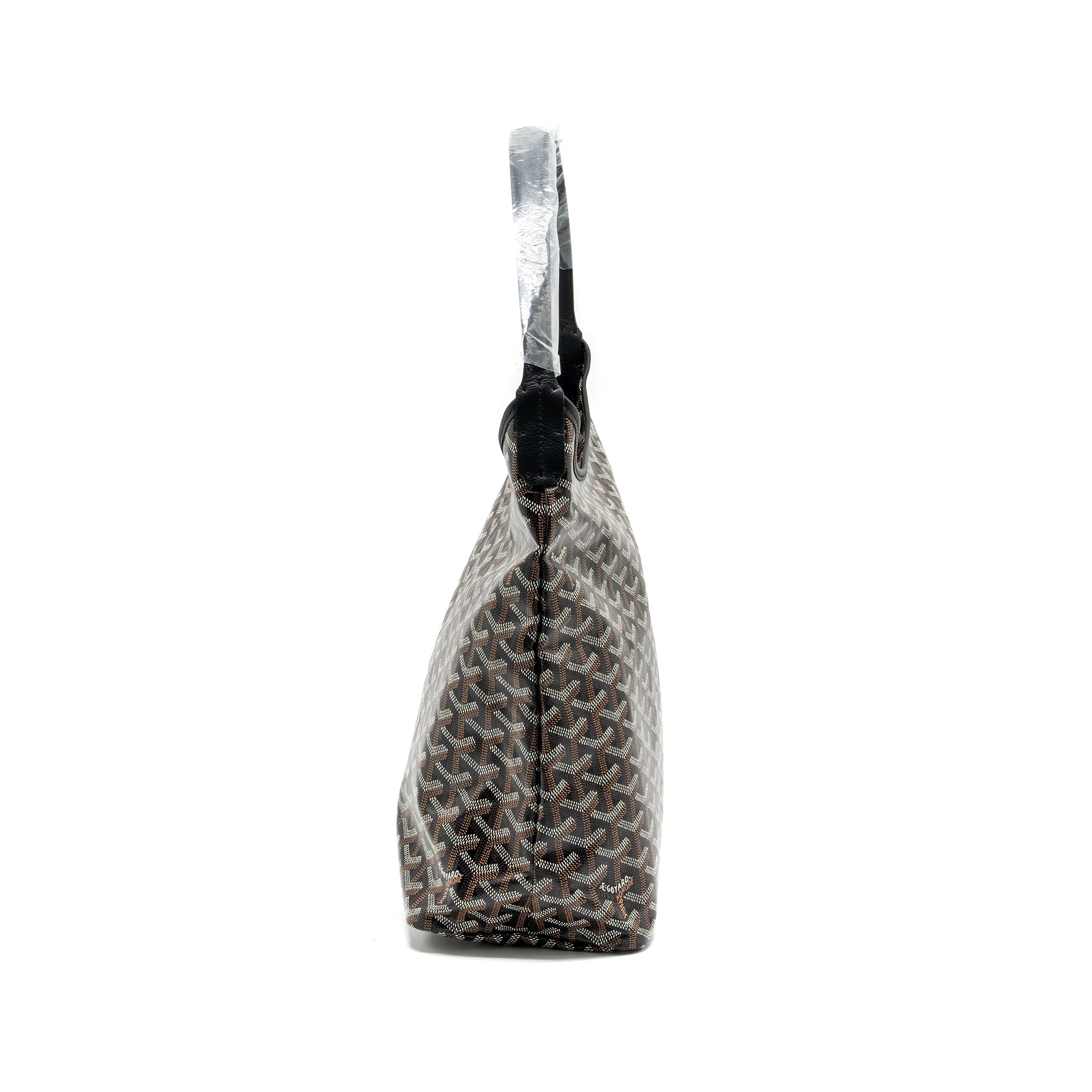 GOYARD BOHEME HOBO BAG GOYARDLINE CANVAS / CALFSKIN BLACK SHW