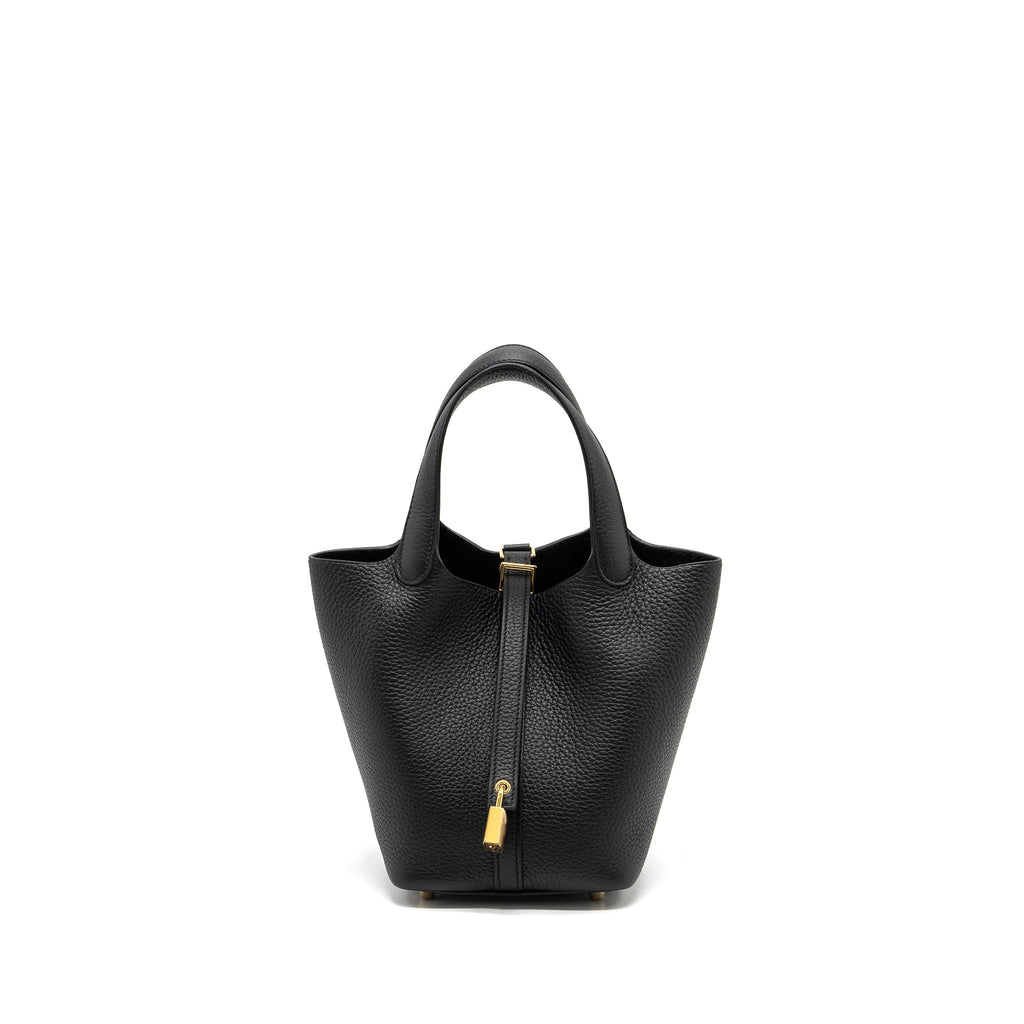 HERMERS PICOTIN 18 LOCK BAG CLEMENCE BLACK GHW