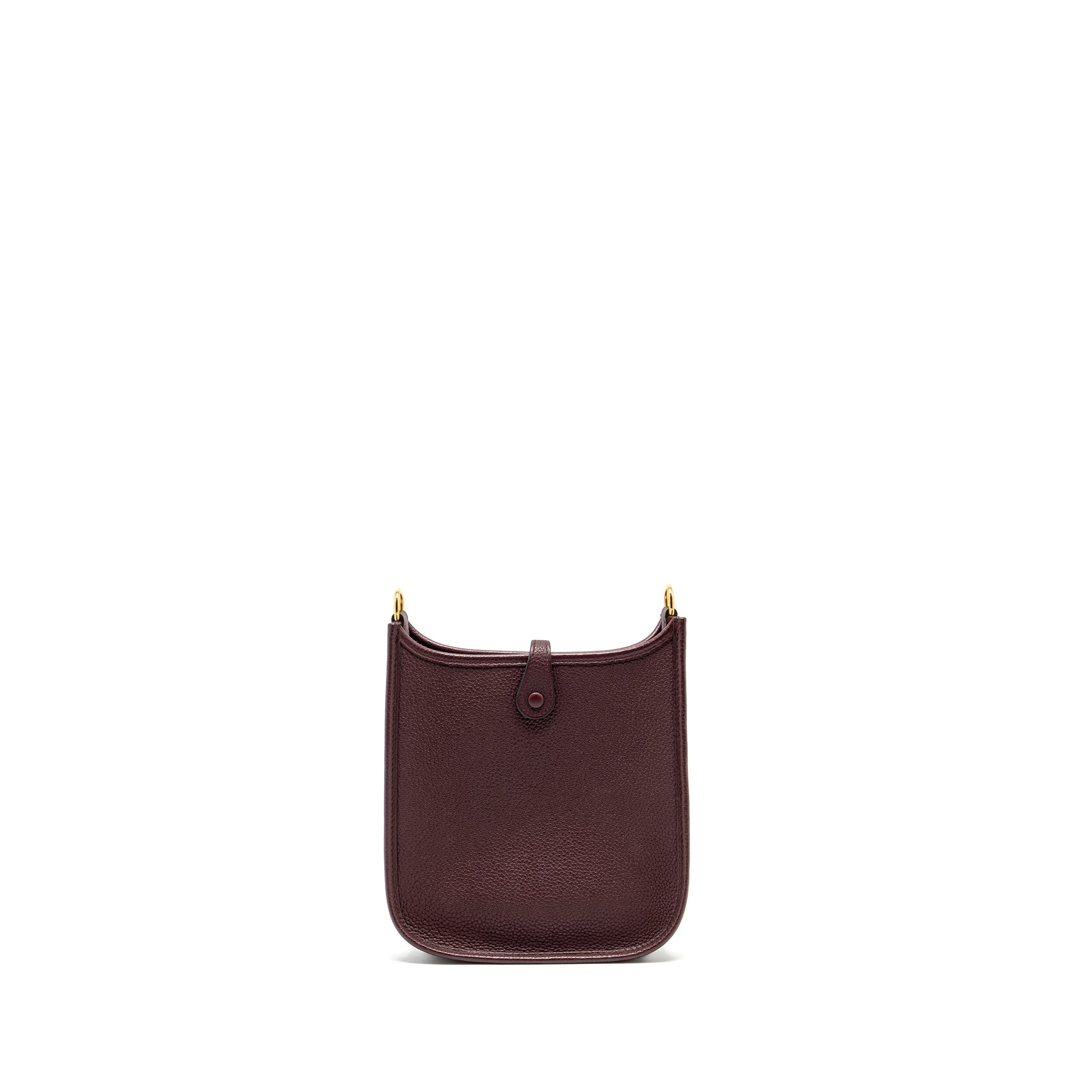 HERMES MINI EVELYNE TAURILLON MAURICE BORDEAUX GHW