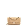 CHANEL MEDIUM CLASSIC DOUBLE FLAP BAG CAVIAR BEIGE SHW