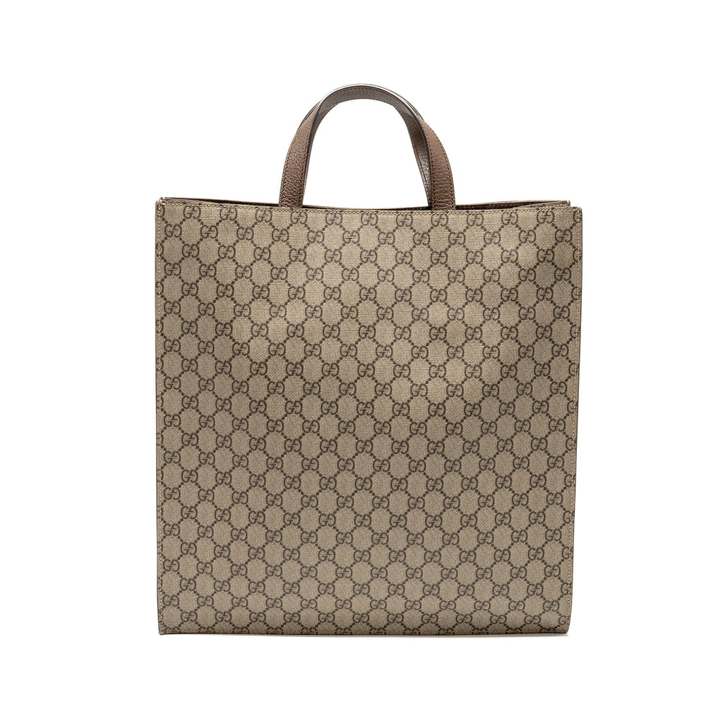 GUCCI SOFT TOTE BAG GG SUPREME CANVAS GHW