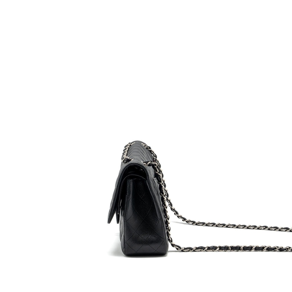 CHANEL JUMBO CLASSIC DOUBLE FLAP BAG CAVIAR BLACK SHW
