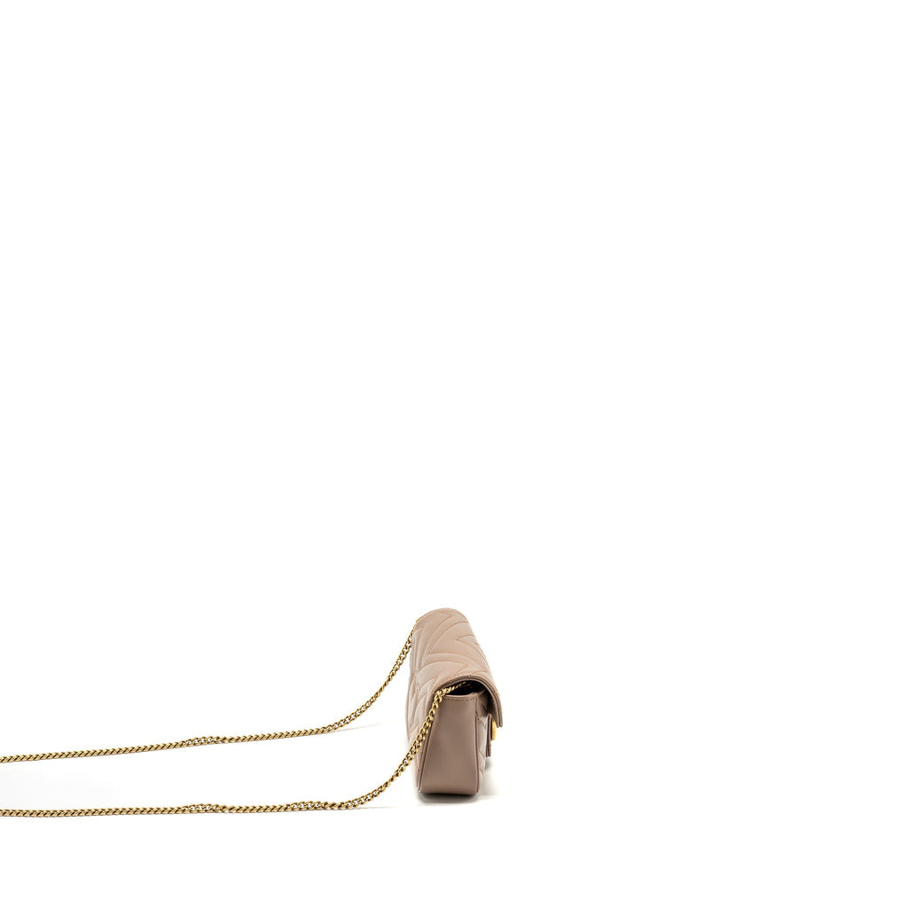 GUCCI GG MARMONT SUPER MINI BAG CALFSKIN BEIGE GHW