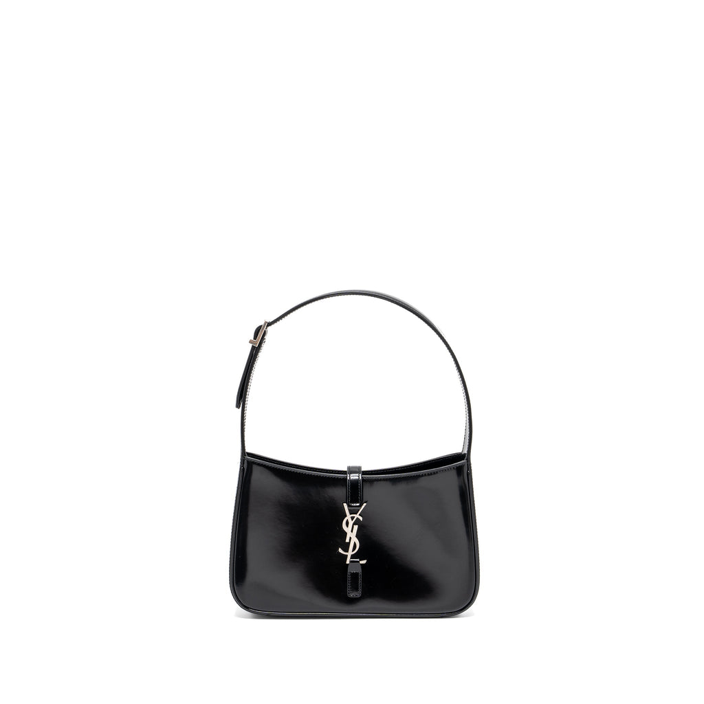 SAINT LAURENT LE 5 A 7 SHINY CALFSKIN BLACK SHW