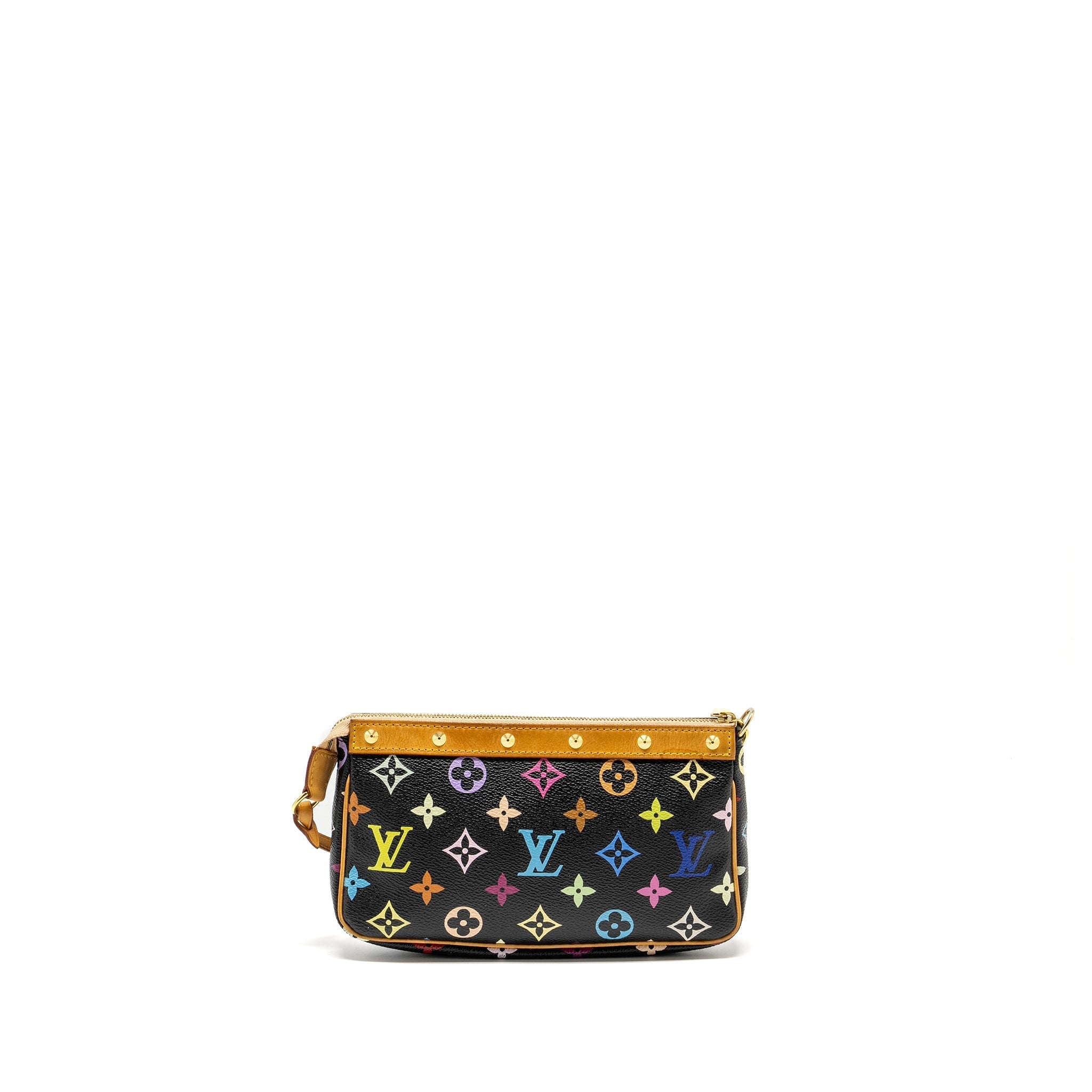 LOUIS VUITTON POCHETTE ACCESSORIES CANVAS BLACK MULTICOLOUR GHW