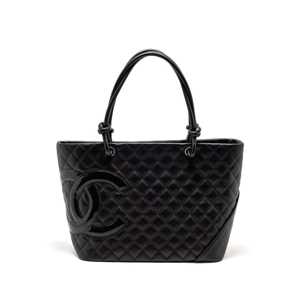 CHANEL CAMBON LIGNE TOTE BAG CALFSKIN BLACK SHW