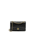 CHANEL  MEDIUM CLASSIC DOUBLE  FLAP BAG LAMBSKIN BLACK GHW