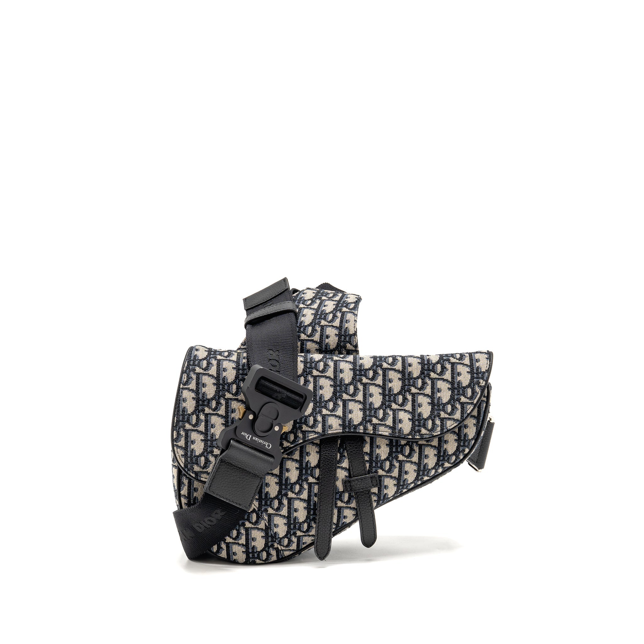 DIOR HOMME SADDLE BAG OBLIQUE JACQUARD MULTICOLOURED HARDWARE