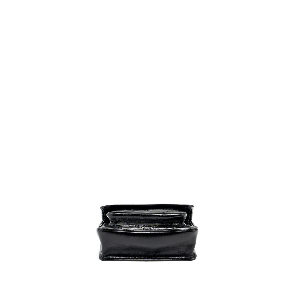 SAINT LAURENT NIKI BABY LEATHER BLACK SHW