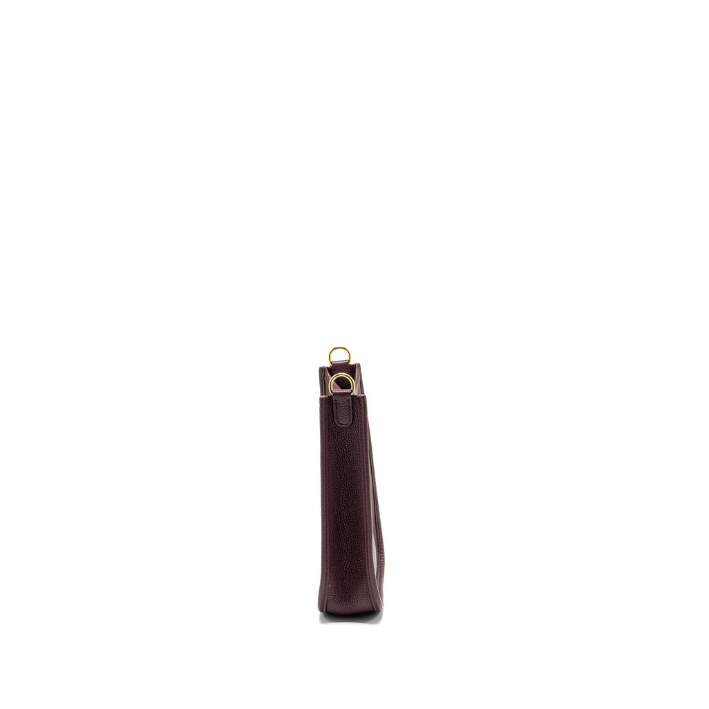 HERMES MINI EVELYNE TAURILLON MAURICE BORDEAUX GHW