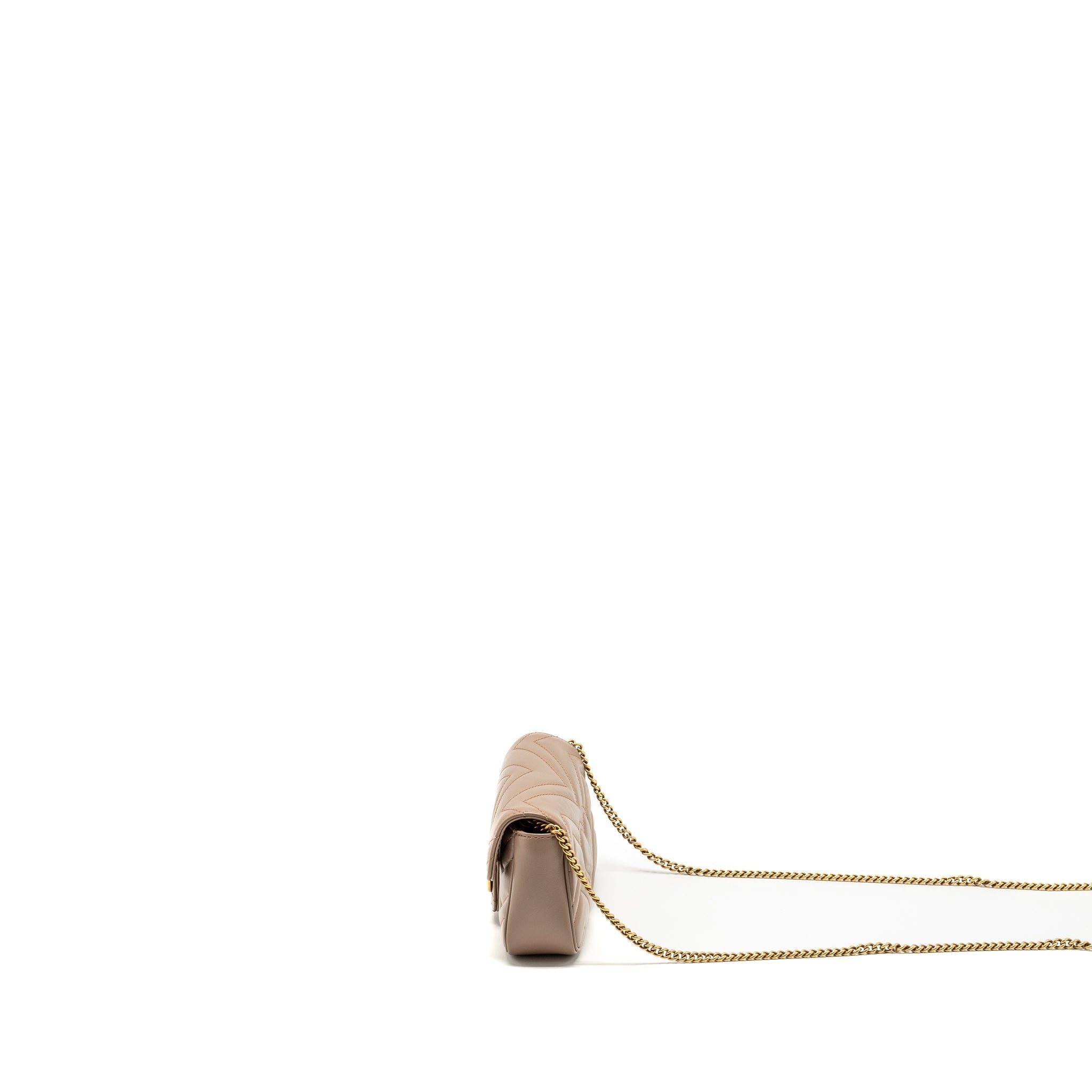 GUCCI GG MARMONT SUPER MINI BAG CALFSKIN BEIGE GHW