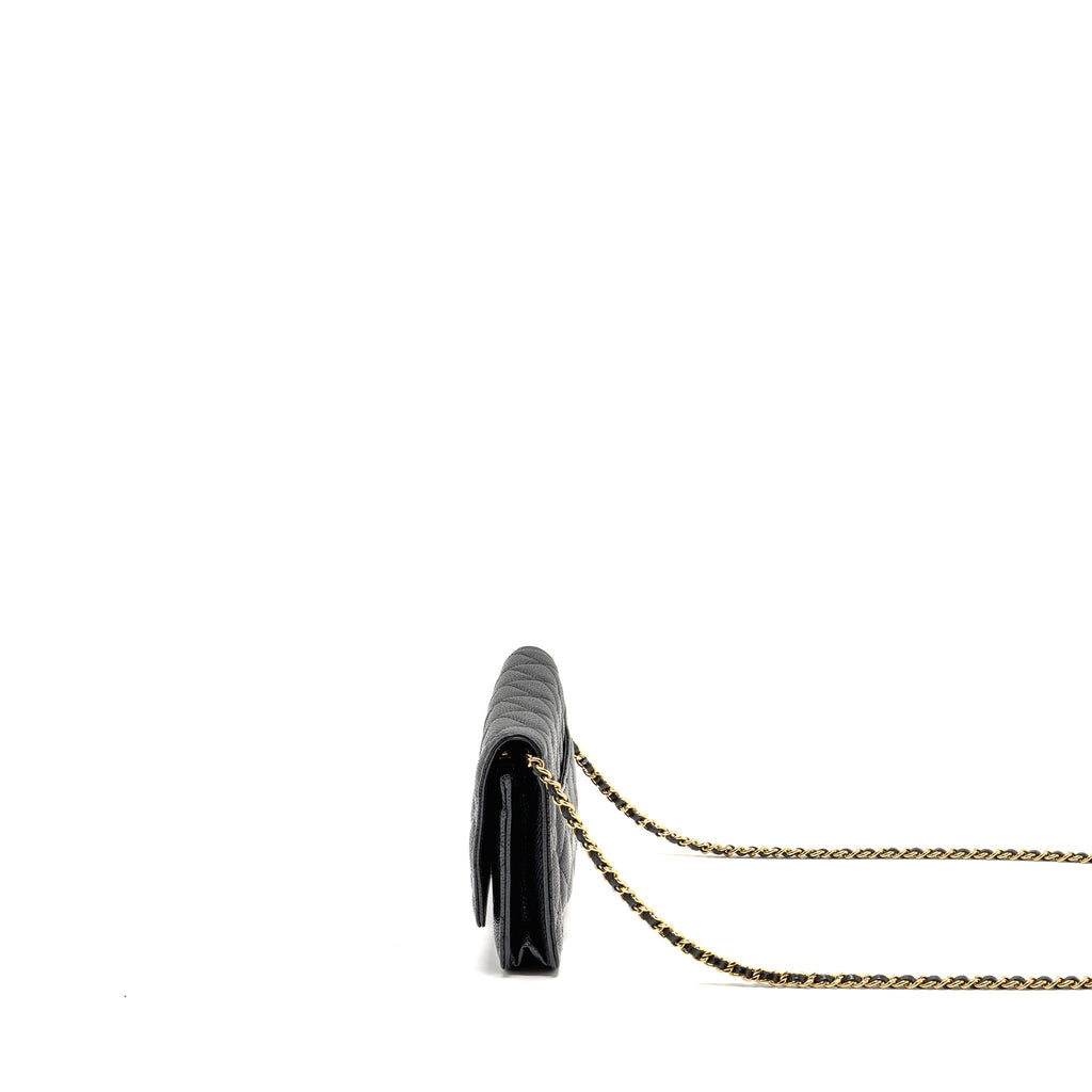 CHANEL CLASSIC WALLET ON CHAIN CAVIAR BLACK GHW