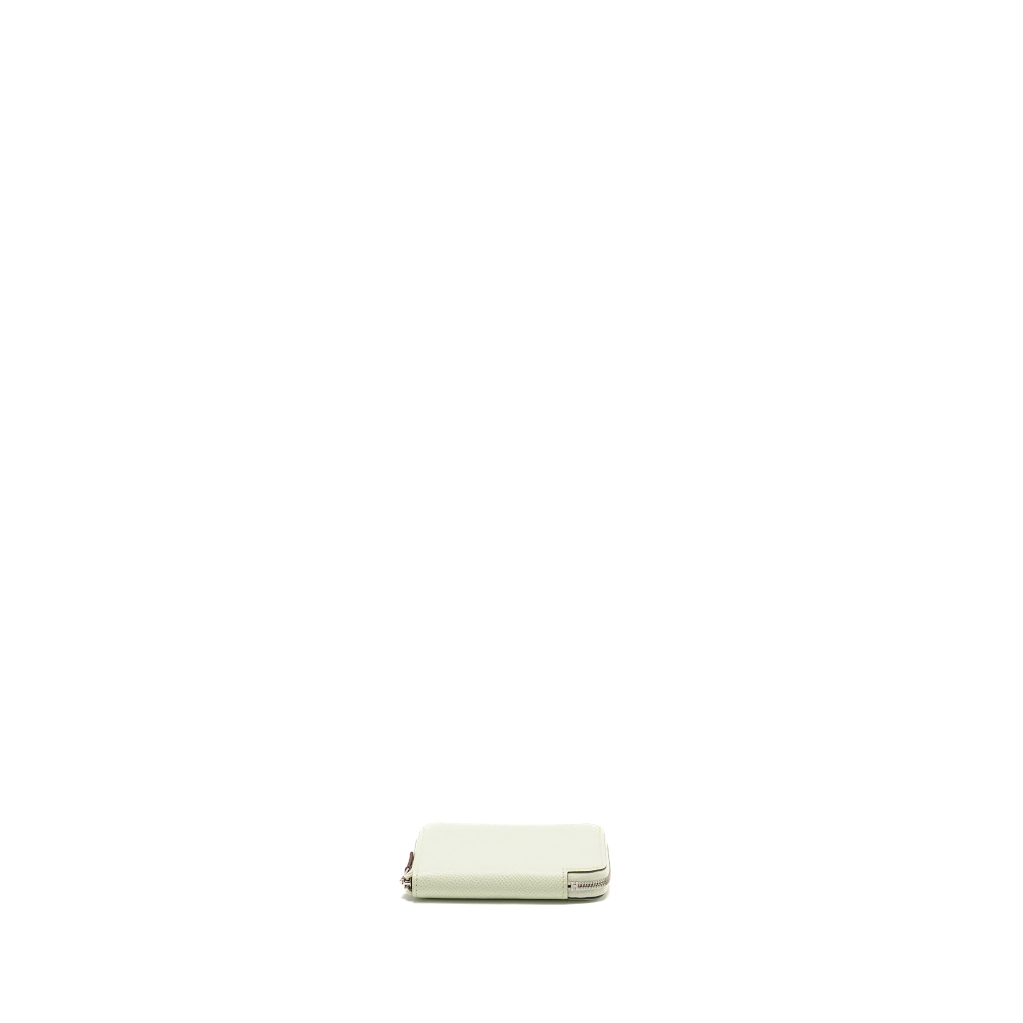 HERMES SILK IN COMPACT WALLET EPSOM VERT FIZZ/MULTICOLOUR SHW