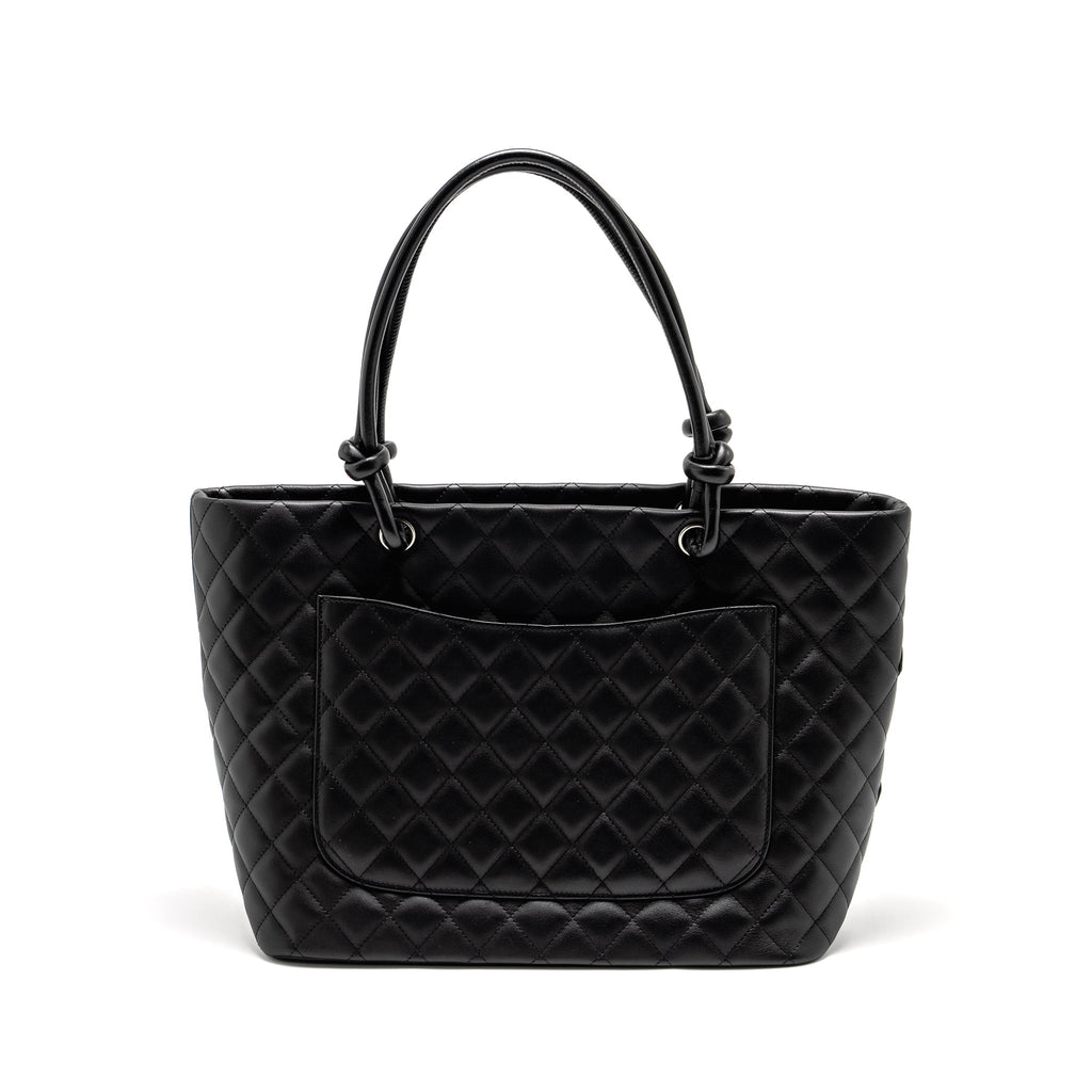 CHANEL CAMBON LIGNE TOTE BAG CALFSKIN BLACK SHW