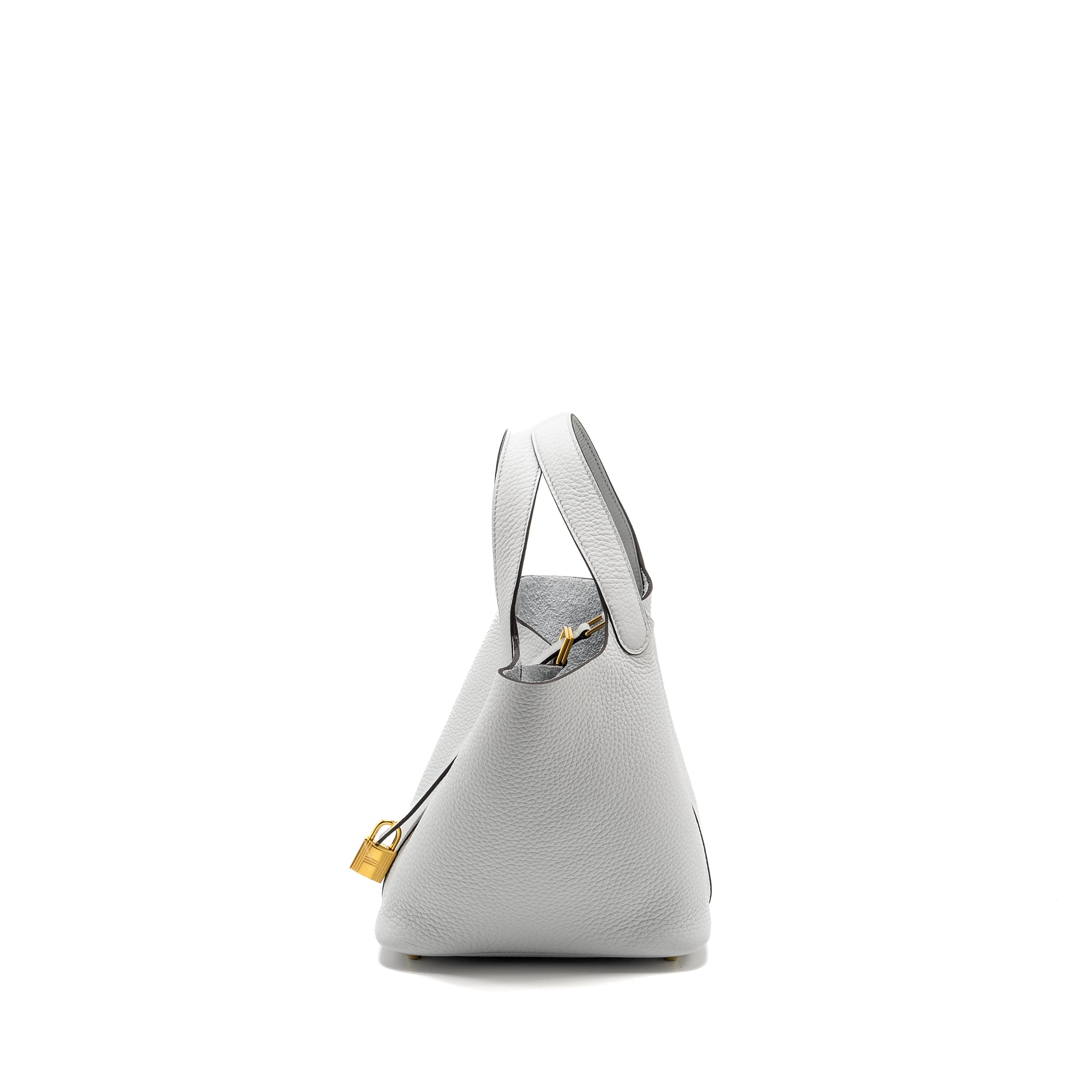 HERMES PICOTIN 18 LOCK BAG CLEMENCE BLEU PALE GHW