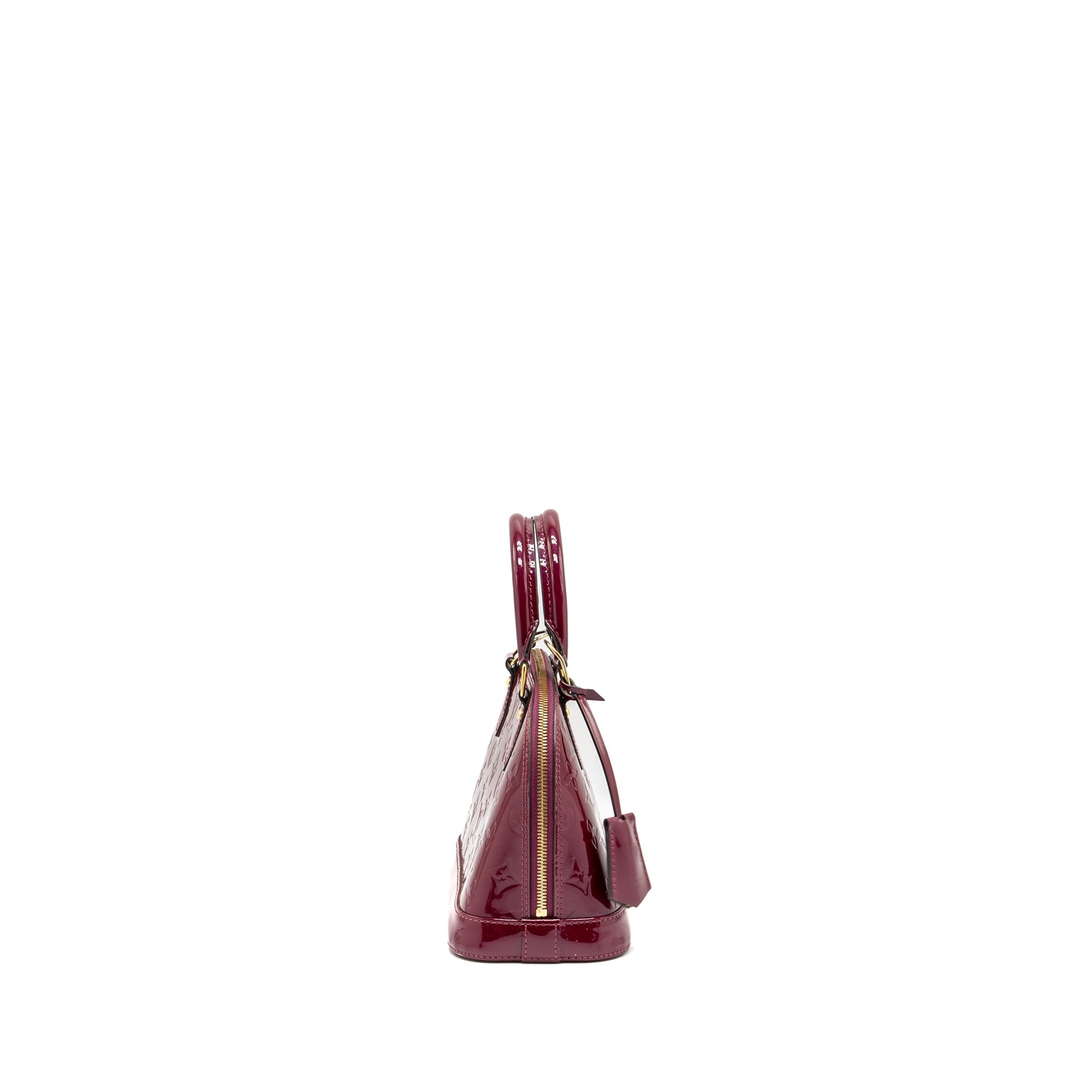 LOUIS VUITTON ALMA BB PATENT LEATHER INDIAN ROSE GHW