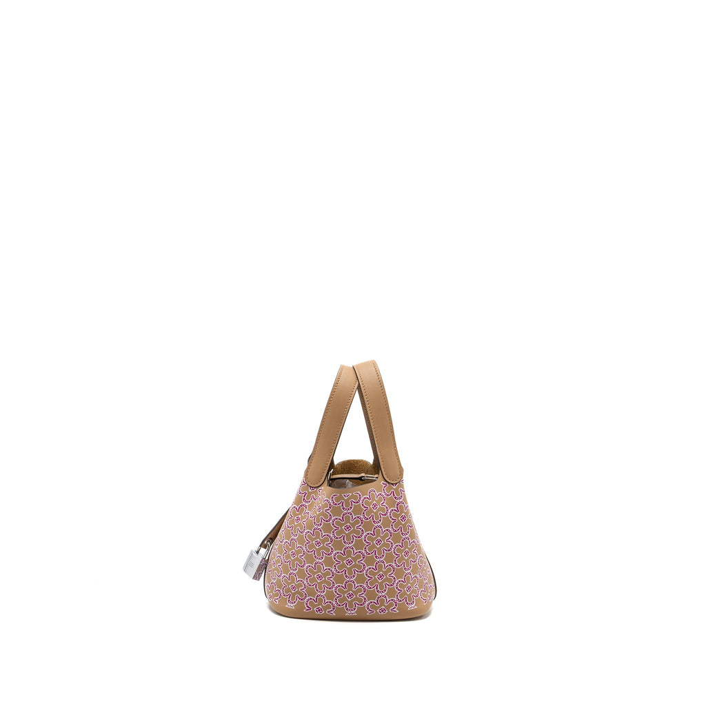 HERMES LUCKY DAISY MICRO PICOTIN SWIFT CHAI/ROSE/BLANC SHW