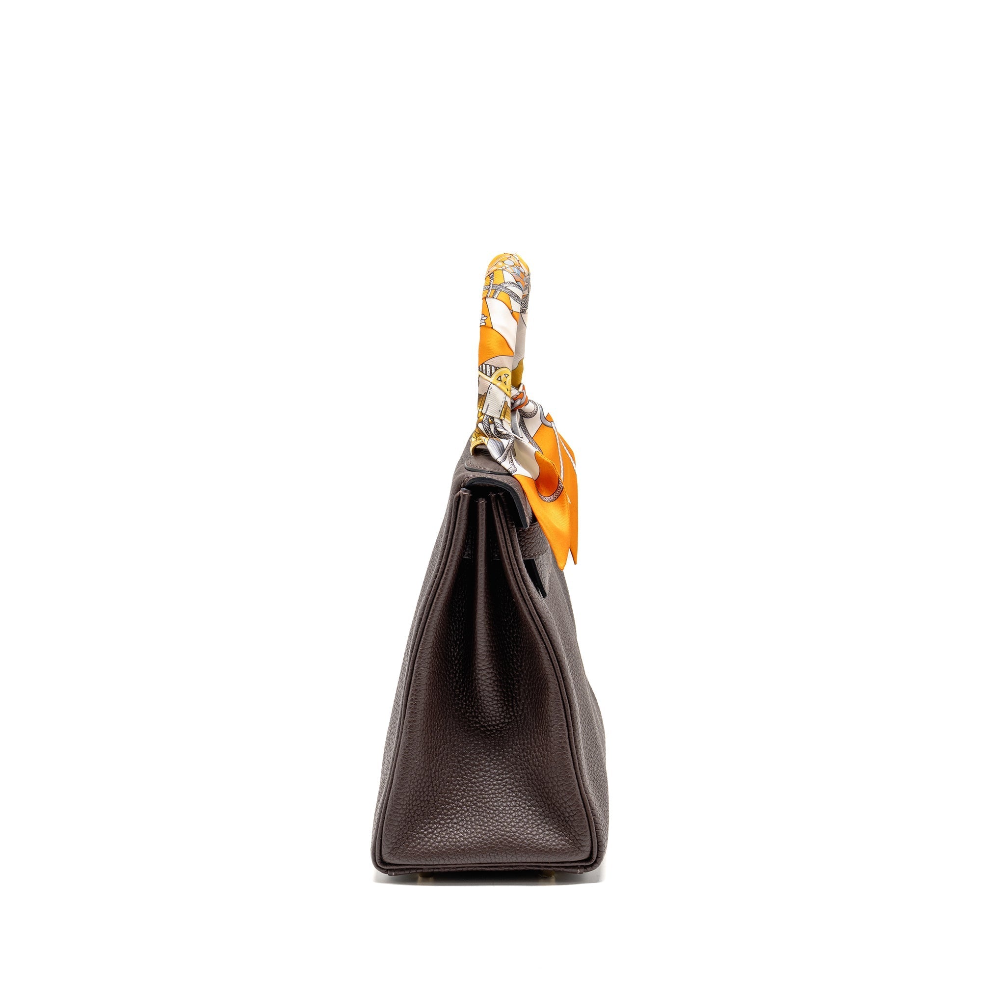 HERMES KELLY 28 TOGO CHOCOLATE GHW