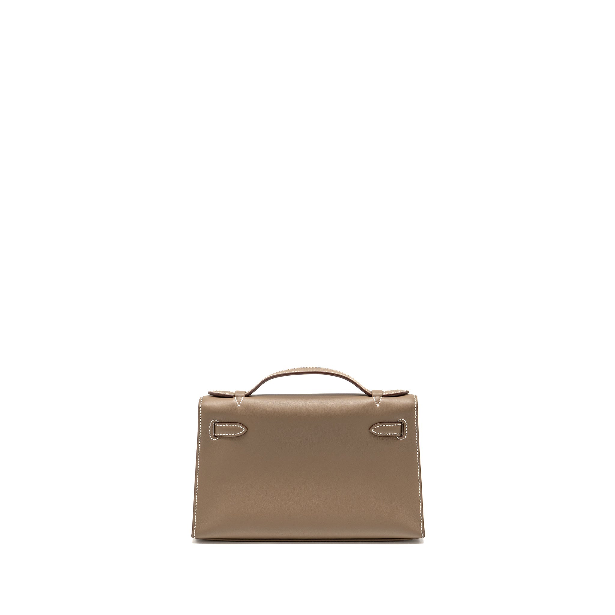 HERMES KELLY POCHETTE SWIFT ETOUPE GHW