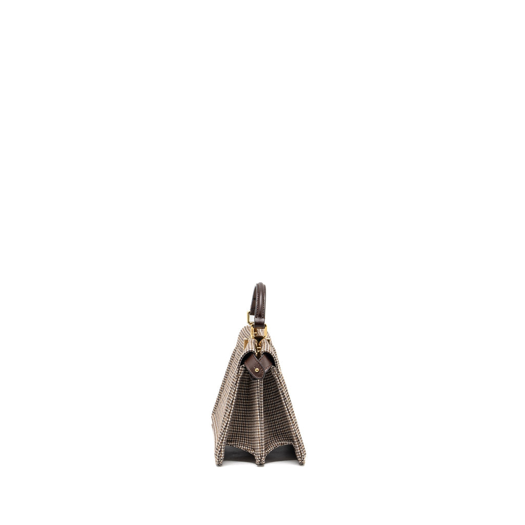 FENDI PEEKABOO ISEEU PETITE MINI FABRIC BROWN MULTICOLOUR LGHW