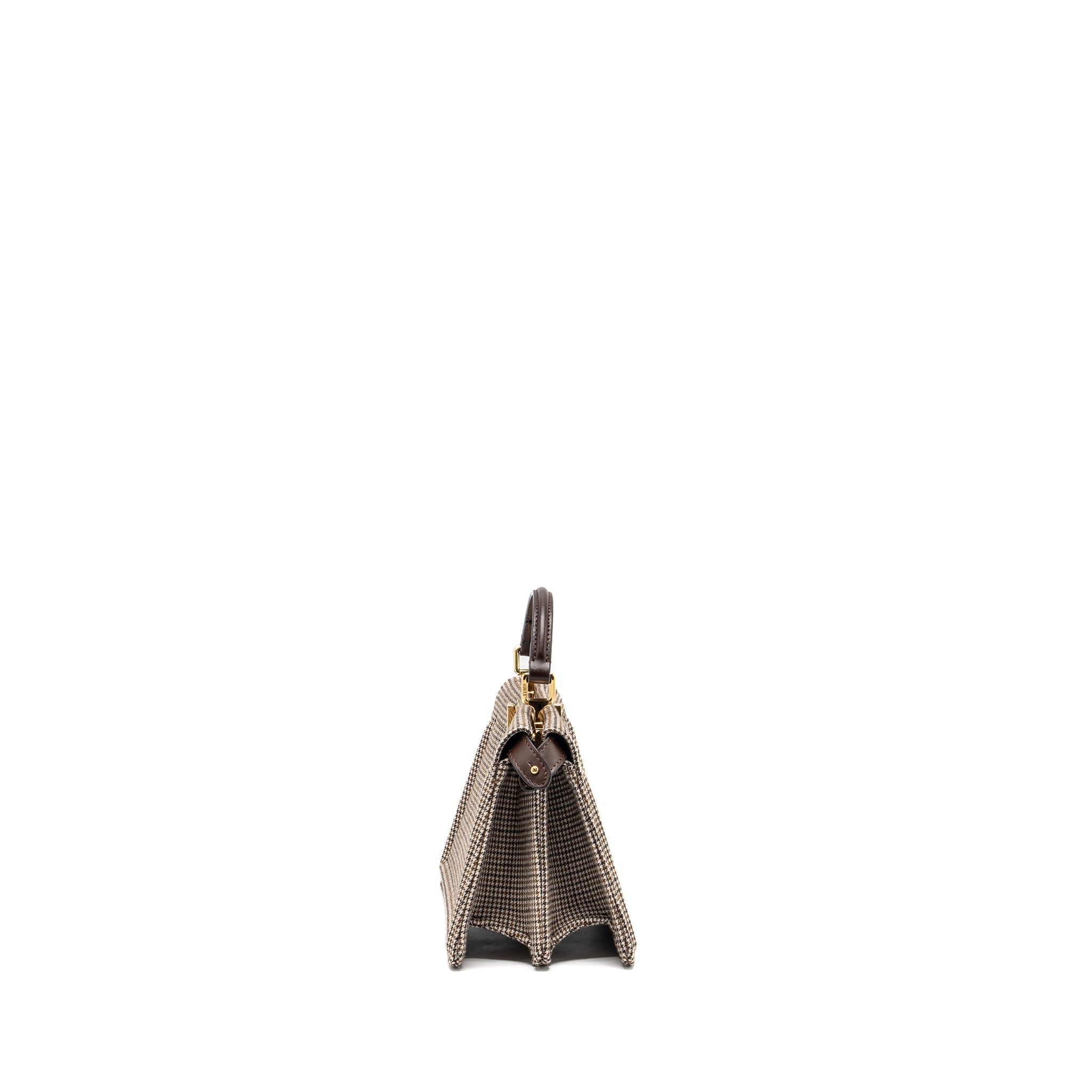FENDI PEEKABOO ISEEU PETITE MINI FABRIC BROWN MULTICOLOUR LGHW