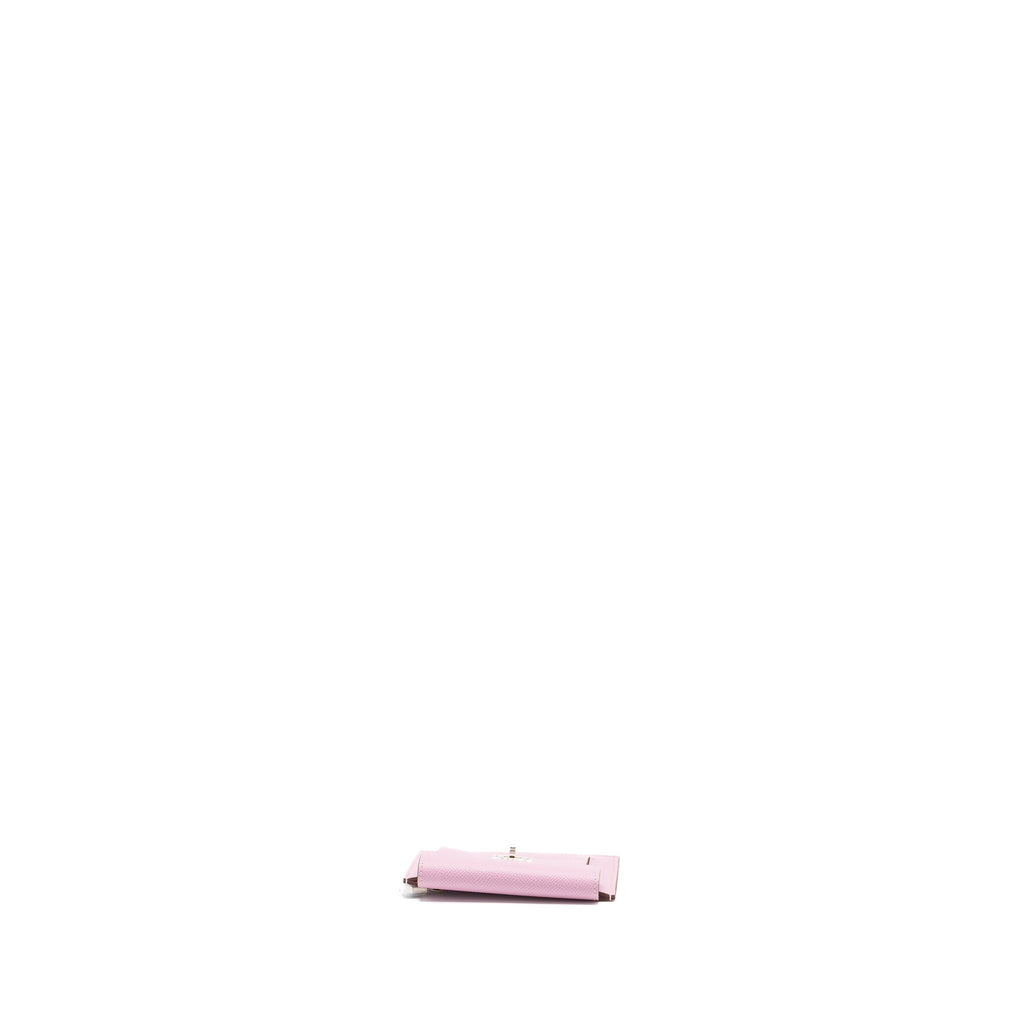 HERMES KELLY POCKET COMPACT WALLET EPSOM X9 MAUVE SYLVESTRE SHW