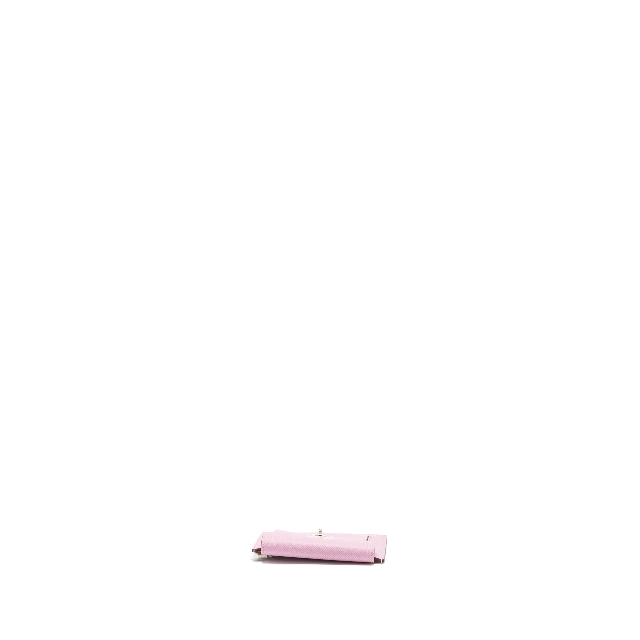 HERMES KELLY POCKET COMPACT WALLET EPSOM X9 MAUVE SYLVESTRE SHW