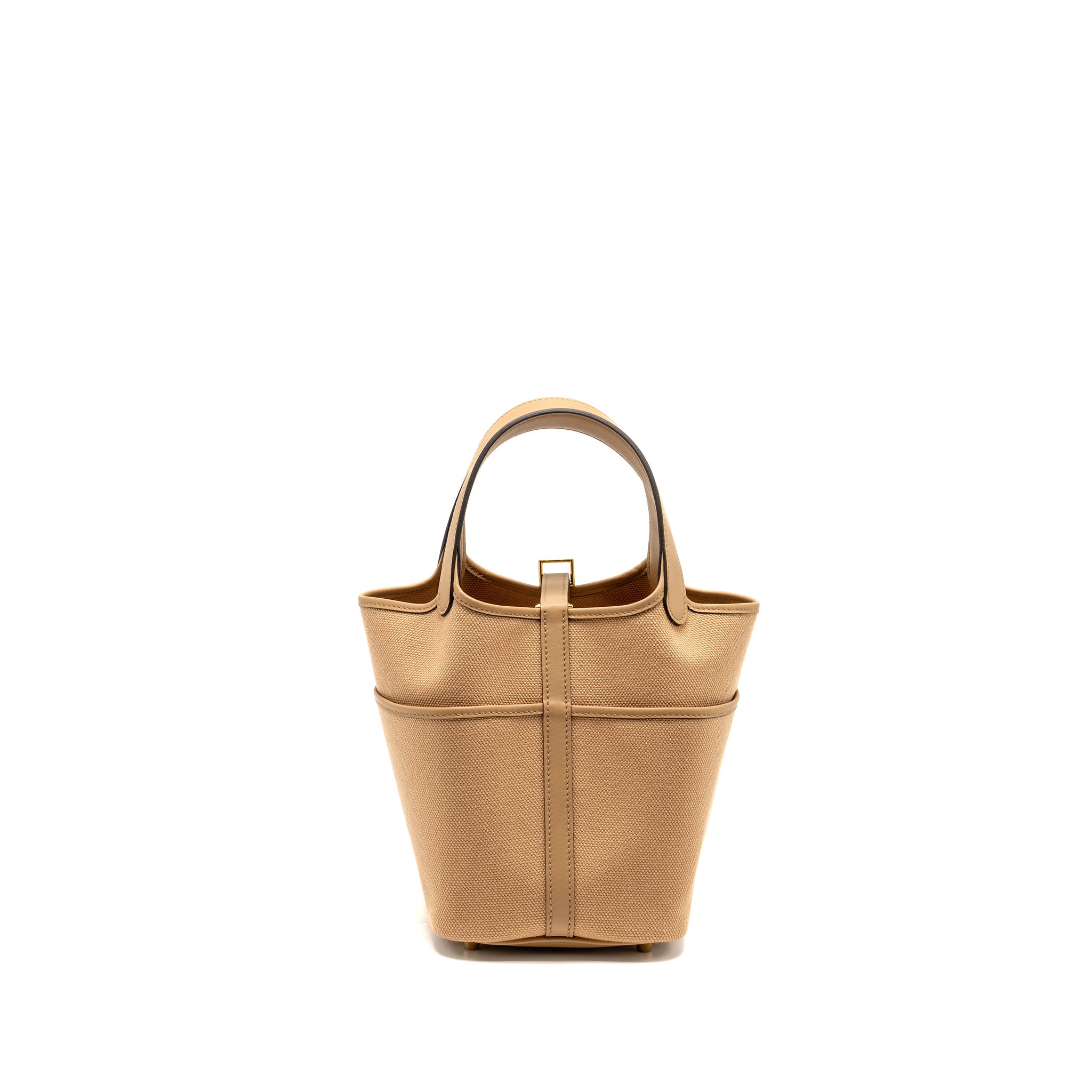 HERMES CARGO PICOTIN 18 LOCK BAG CANVAS/SWIFT CHAI GHW