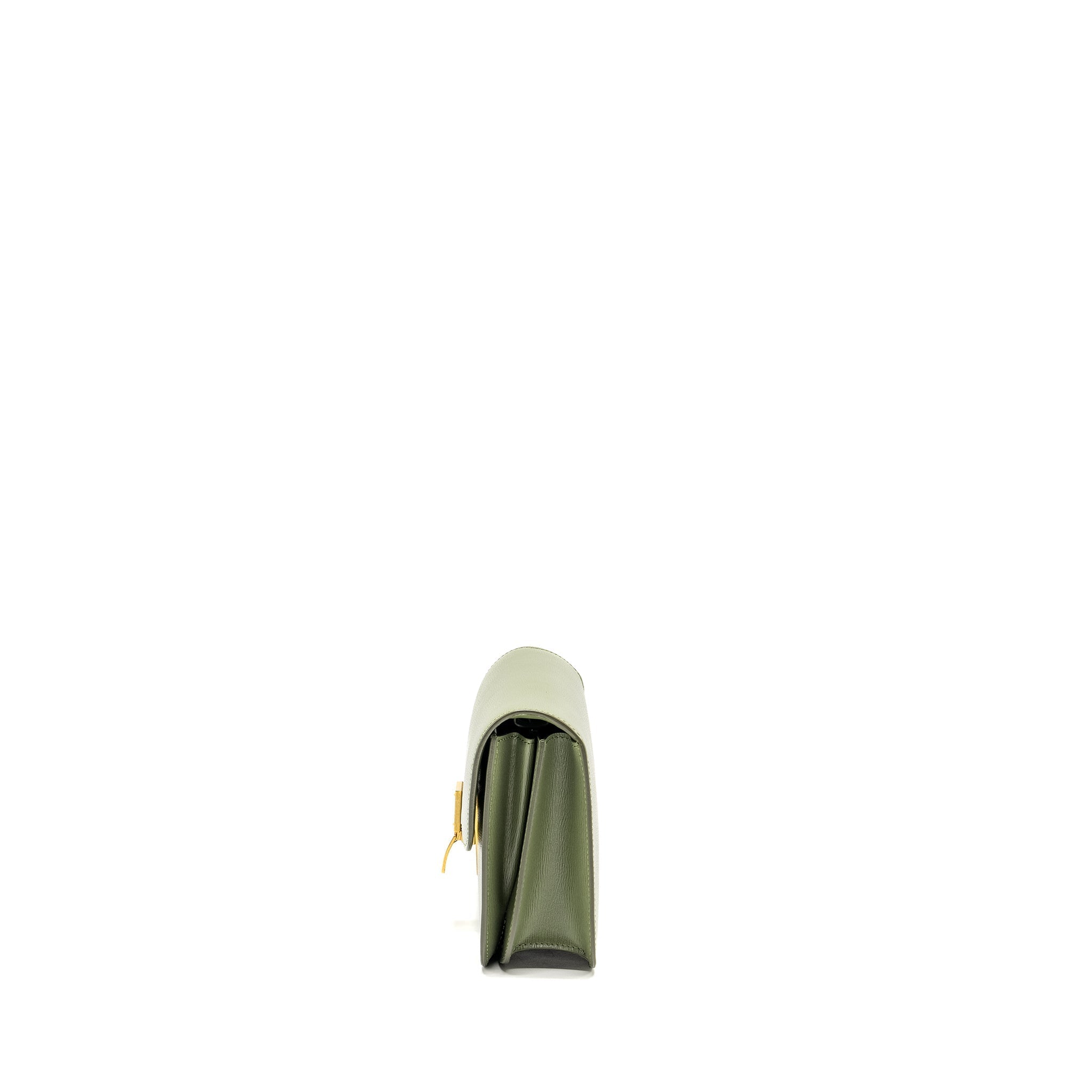 CELINE TEEN CLASSIC BOX BAG CALFSKIN GREEN GHW