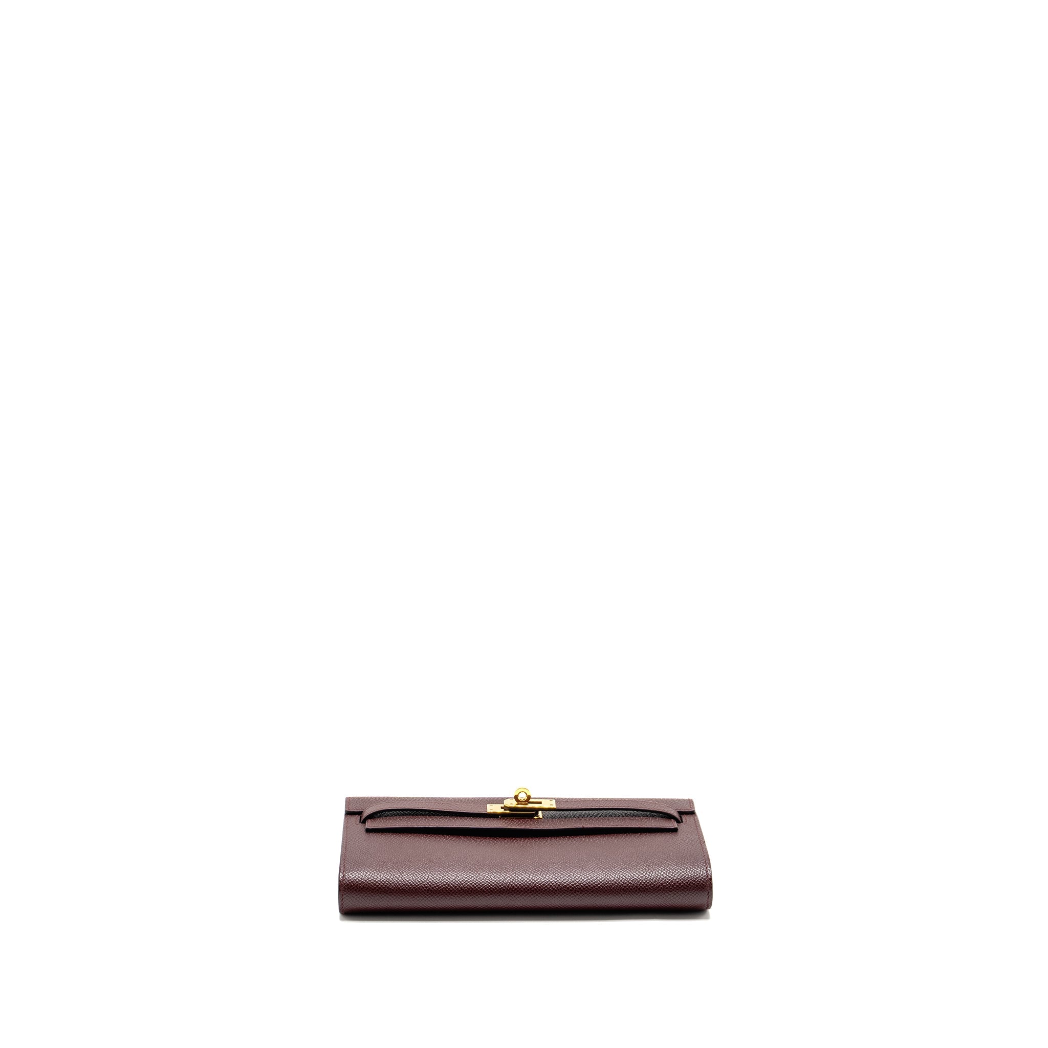 HERMES KELLY TO GO EPSOM BORDEAUX GHW