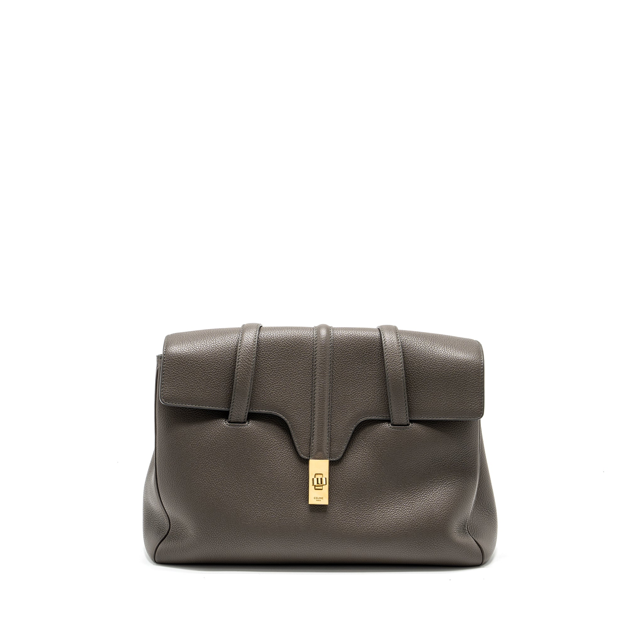 CELINE MEDIUM SOFT 16 BAG GRAINED CALFSKIN GREY GHW