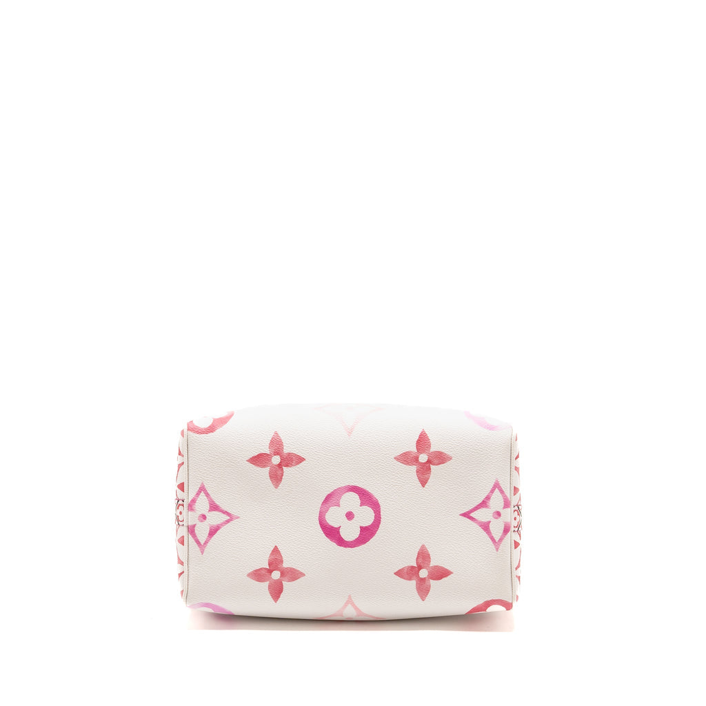 LOUIS VUITTON BY THE POOL SPEEDY BANDOULIERE 25 GIANT MONOGRAM CANVAS PINK/WHITE GHW