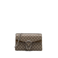 GUCCI DIONYSUS GG SMALL SUPREME CANVAS/TAUPE SUEDE BEIGE SHW