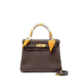 HERMES KELLY 28 TOGO CHOCOLATE GHW