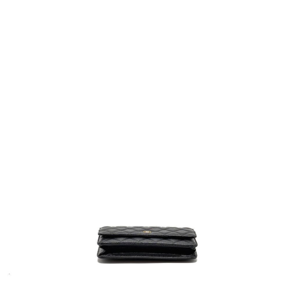 CHANEL CLASSIC WALLET ON CHAIN CAVIAR BLACK GHW