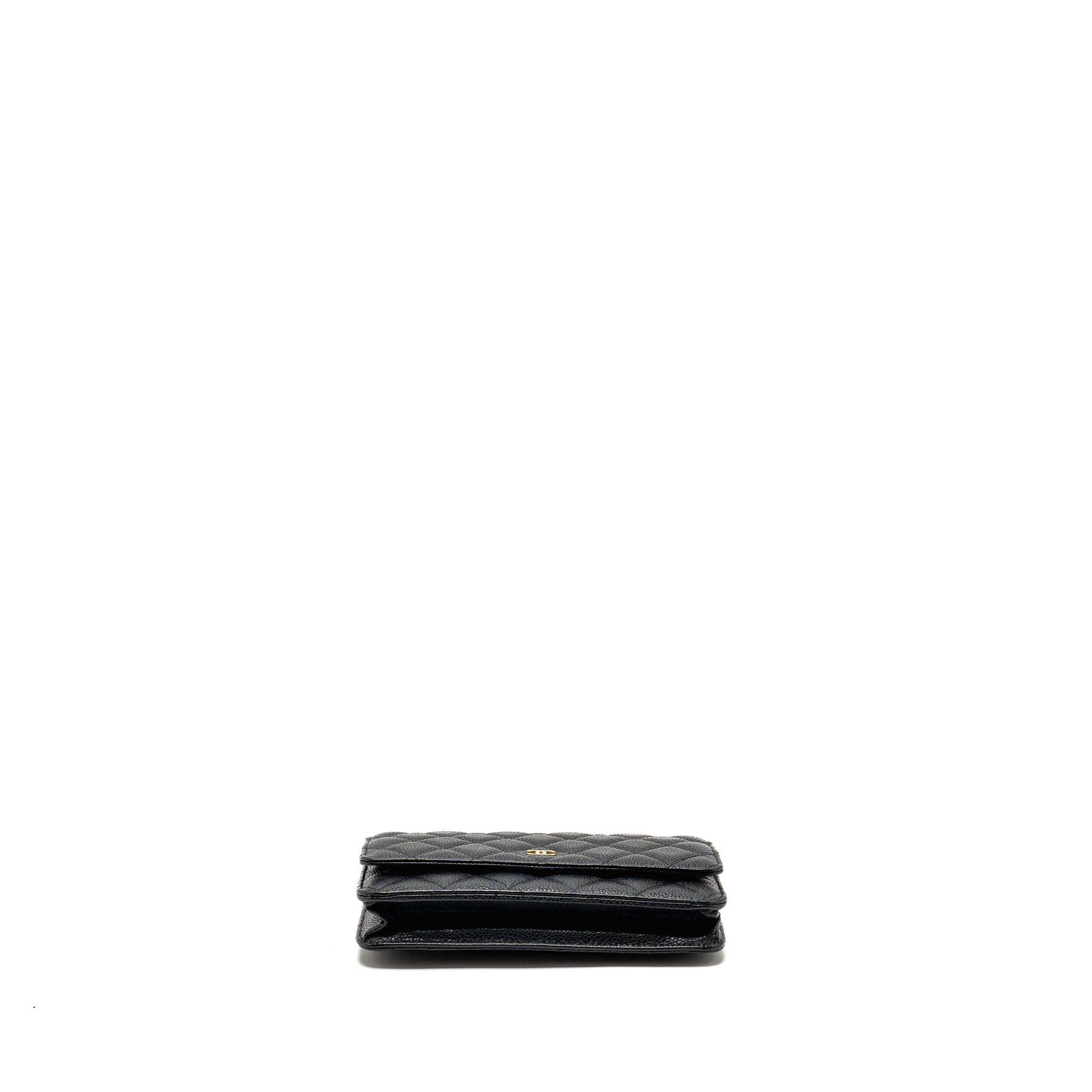 CHANEL CLASSIC WALLET ON CHAIN CAVIAR BLACK GHW