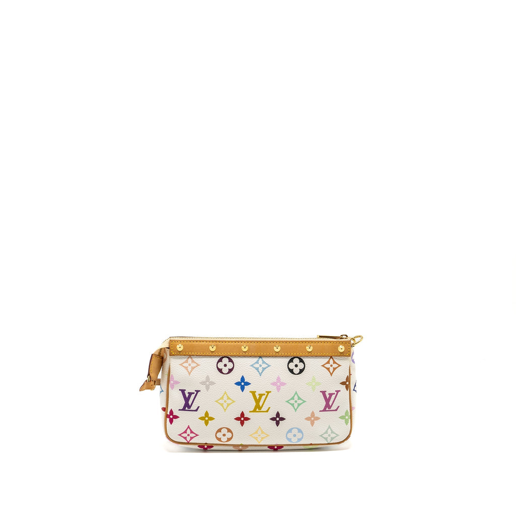 LOUIS VUITTON POCHETTE ACCESSORIES CANVAS WHITE MULTICOLOUR GHW