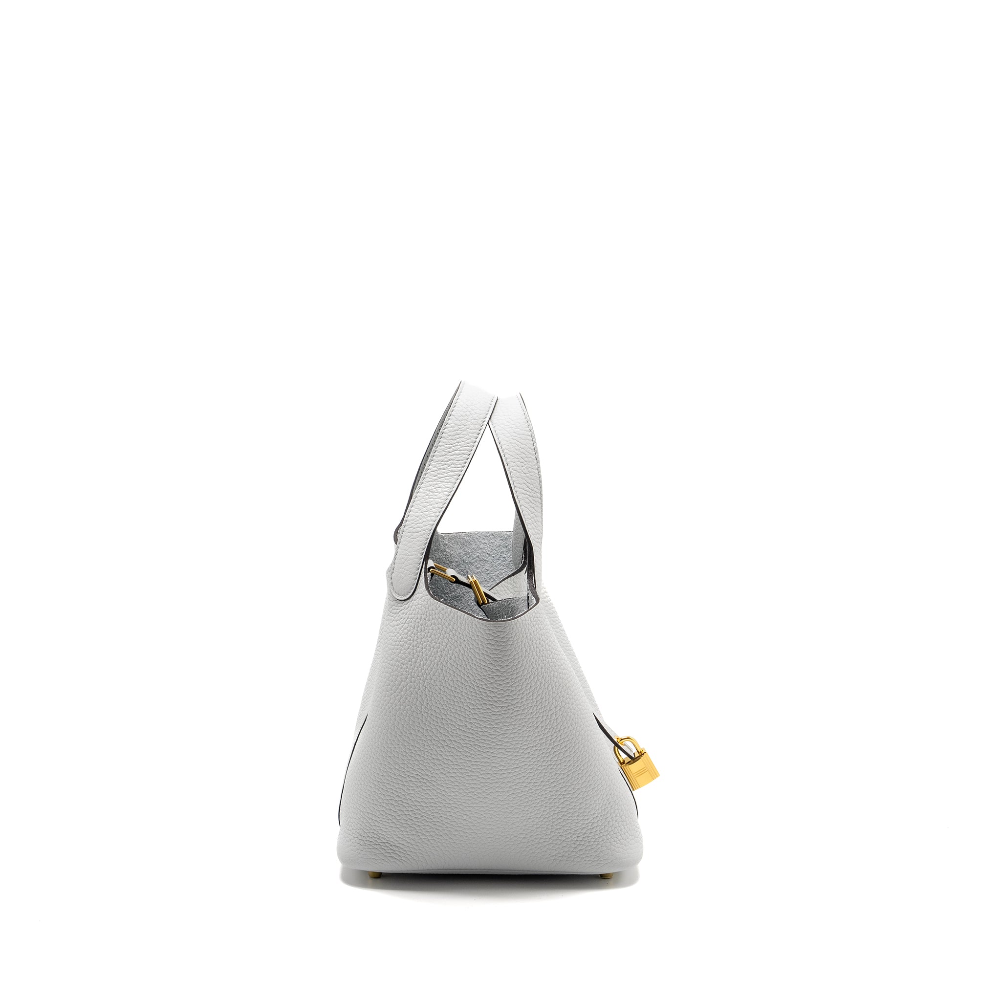 HERMES PICOTIN 18 LOCK BAG CLEMENCE BLEU PALE GHW