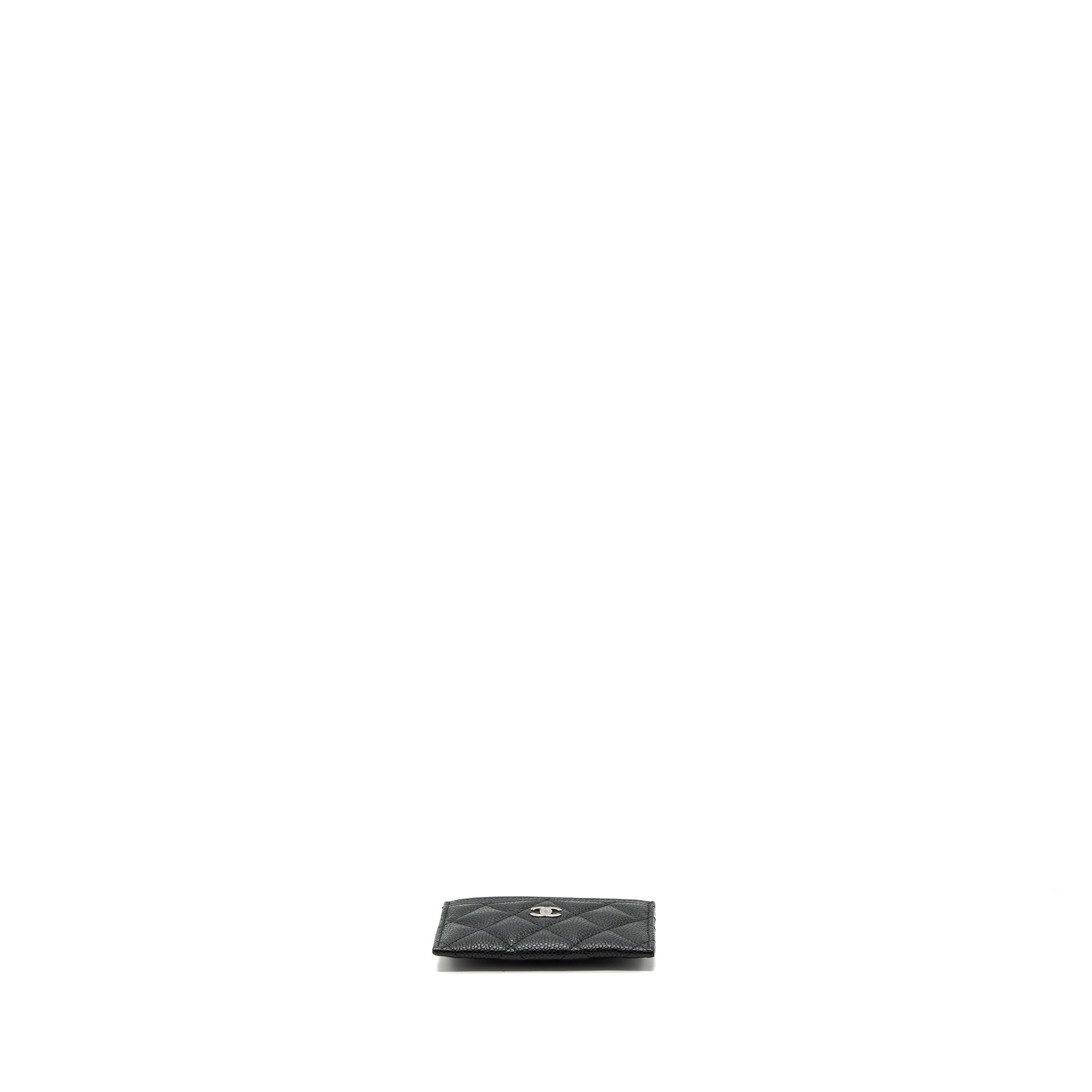 CHANEL CLASSIC CARD HOLDER CAVIAR BLACK SHW( MICROCHIP)
