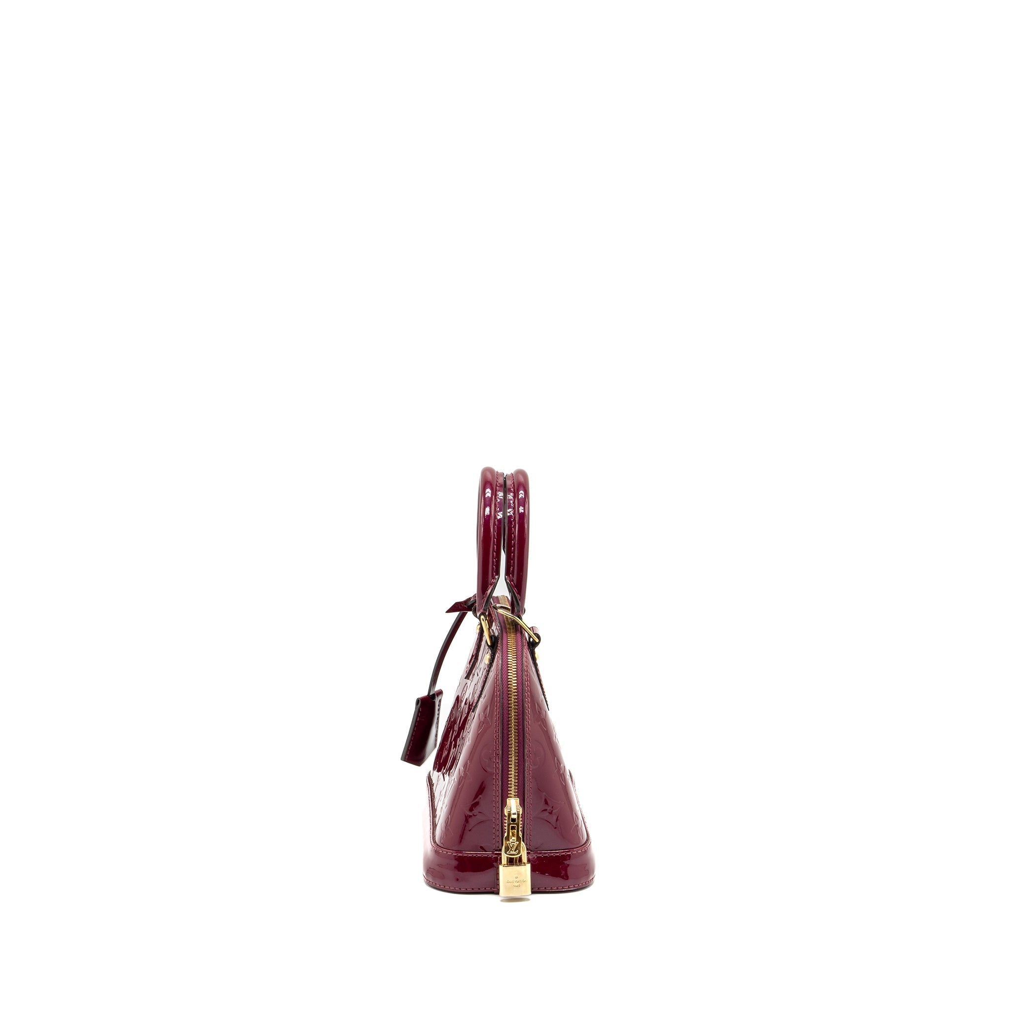 LOUIS VUITTON ALMA BB PATENT LEATHER INDIAN ROSE GHW