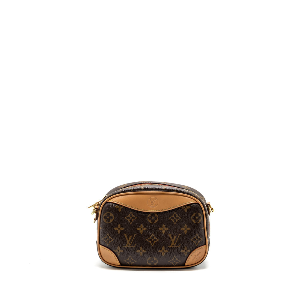 LOUIS VUITTON MINI DEAUVILLE SHOULDER BAG MONOGRAM CANVAS GHW