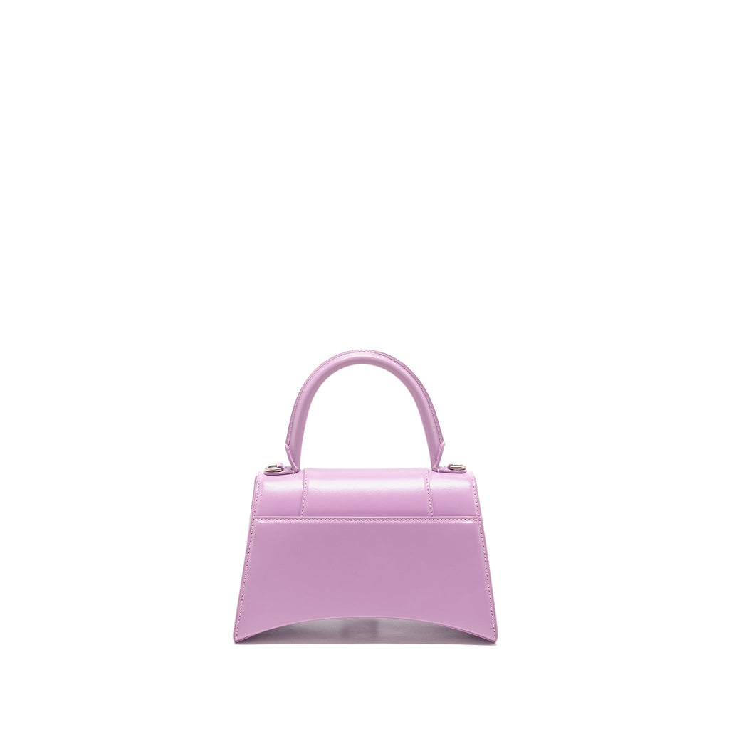 BALENCIAGA SMALL HOURGLASS BAG CALFSKIN LIGHT PURPLE SHW