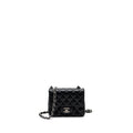 CHANEL CLASSIC MINI SQUARE FLAP BAG CAVIAR BLACK SHW