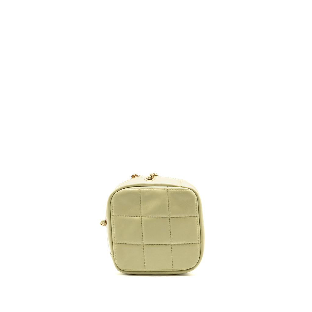CHANEL 20A DIAMOND SHAPE CROSSBODY BAG QUILTED LAMBSKIN LIGHT GREEN GHW